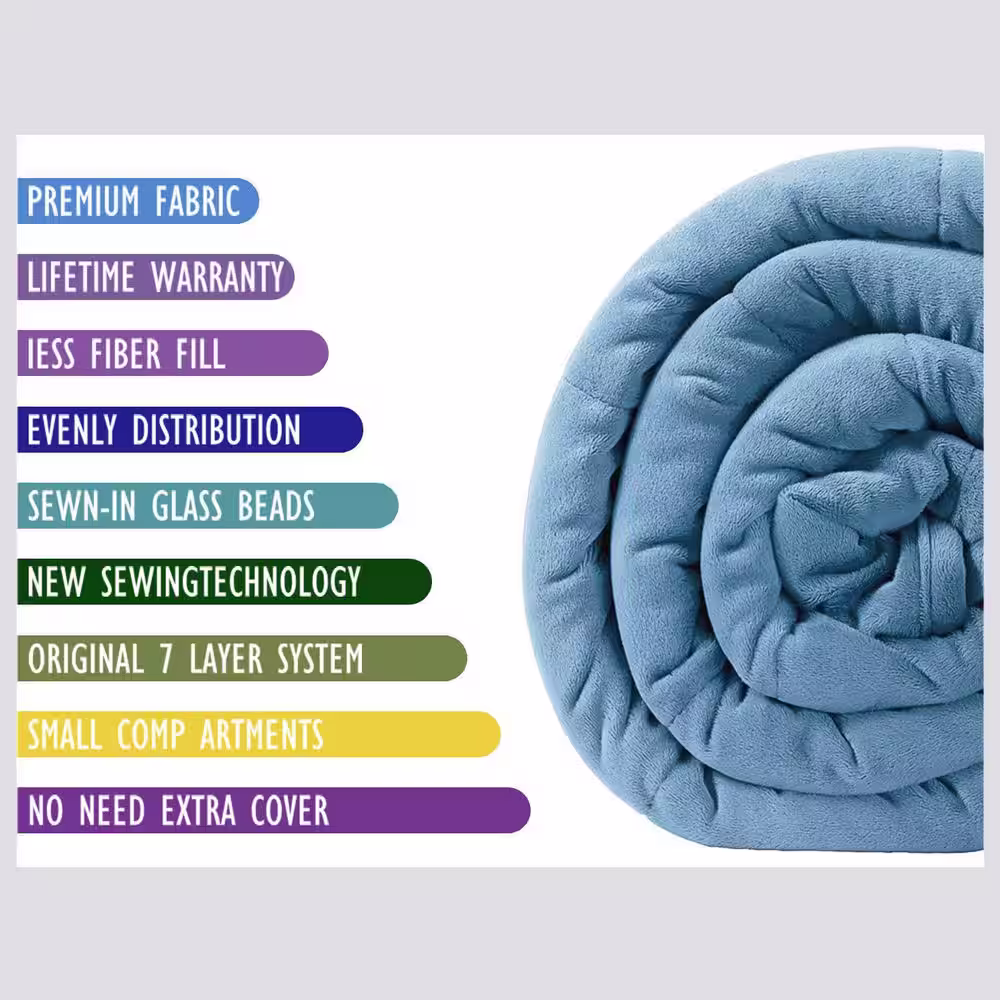 None Solid Blue Flannel 48 in. x 72 in. Throw Bed Blanket