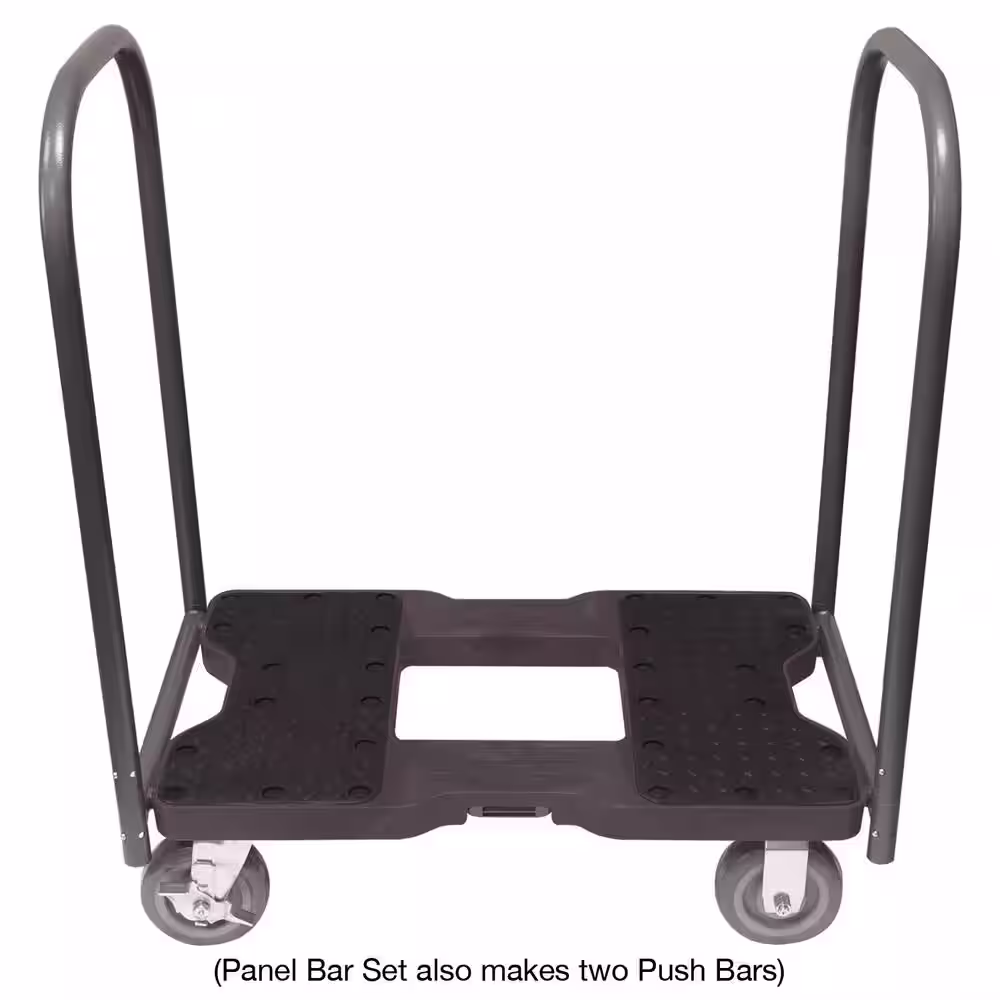 SNAP-LOC 1,800 lbs. Capacity Super-Duty Professional Metal Panel Cart Dolly in Black