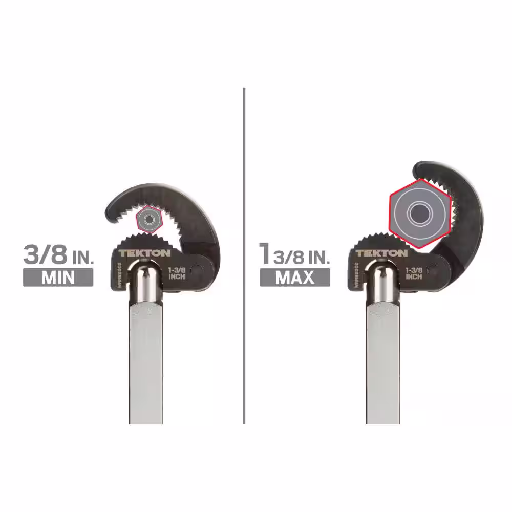 TEKTON 10 to 17 in. Telescoping 3/8 - 1-3/8 in. Basin Wrench