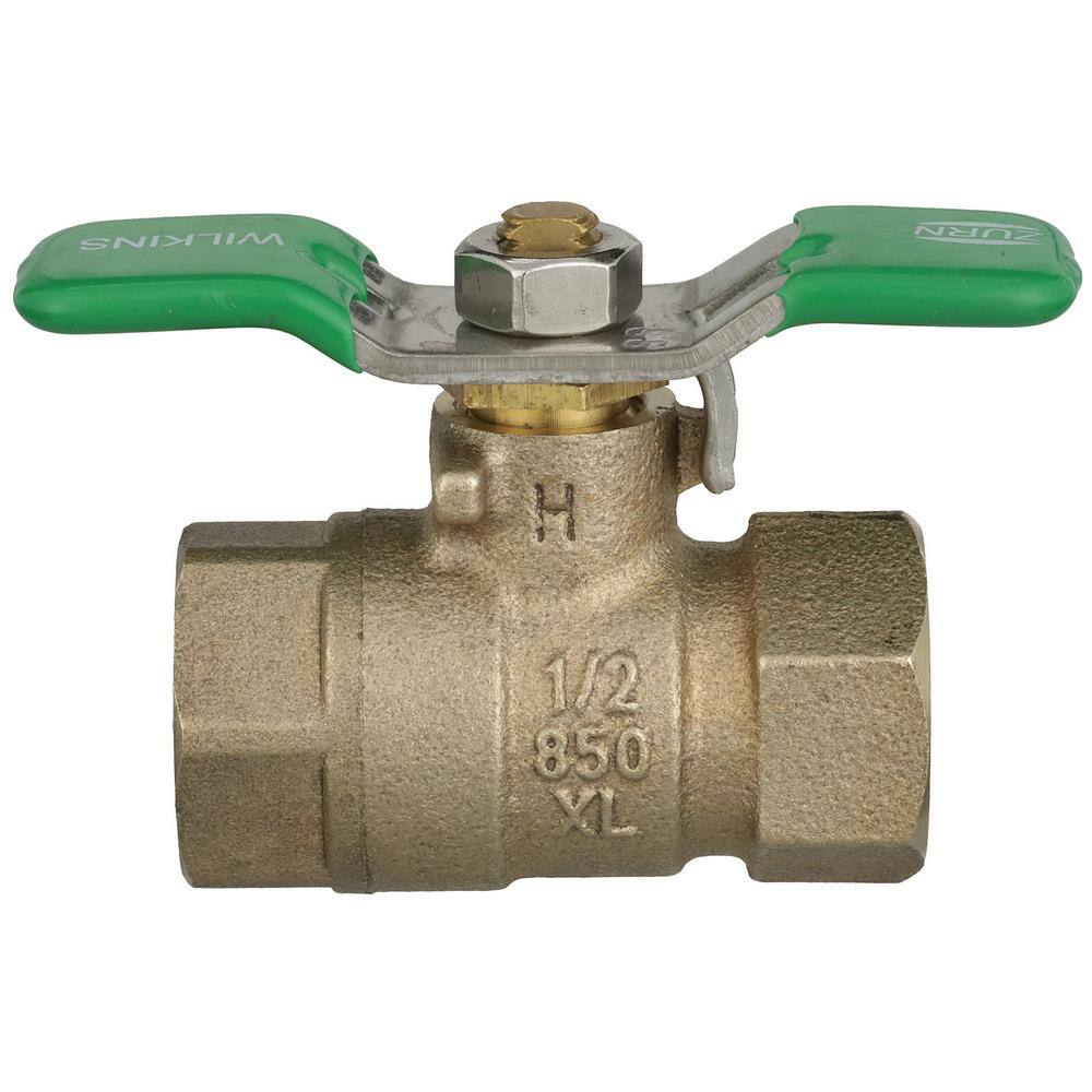 Wilkins 1/2 in. Dia x 3.15 in. L Bronze Full Port Ball Valve