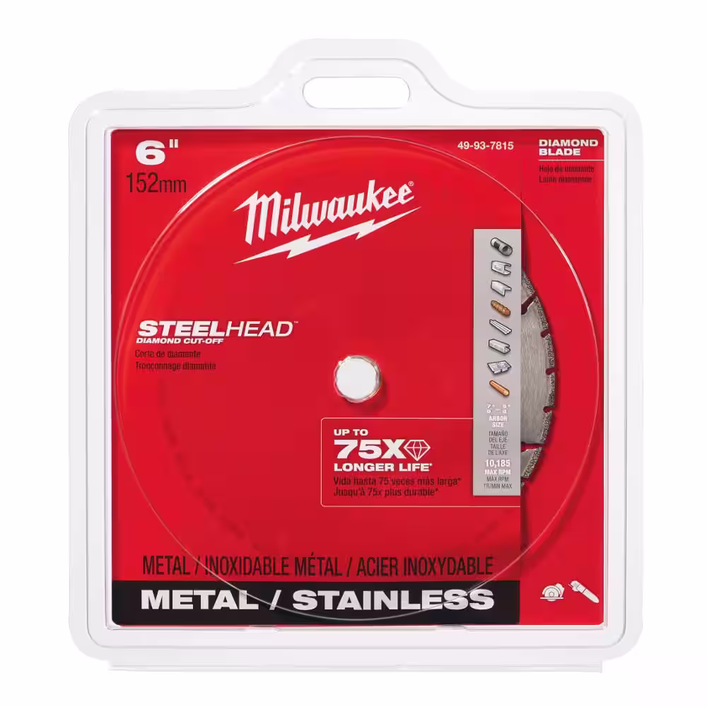 Milwaukee 6 in. Steelhead Diamond Cut Off Blade