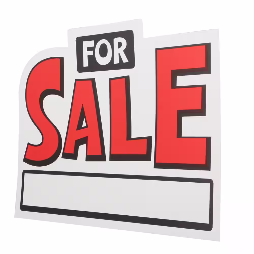 Everbilt 10 in. x 14 in. 2D Shaped for Sale Sign