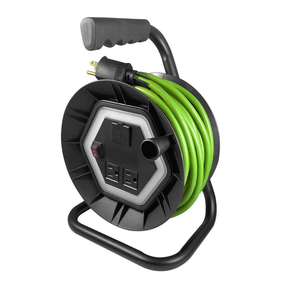 None 50 ft. Cord Reel with 550 Lumens LED Light