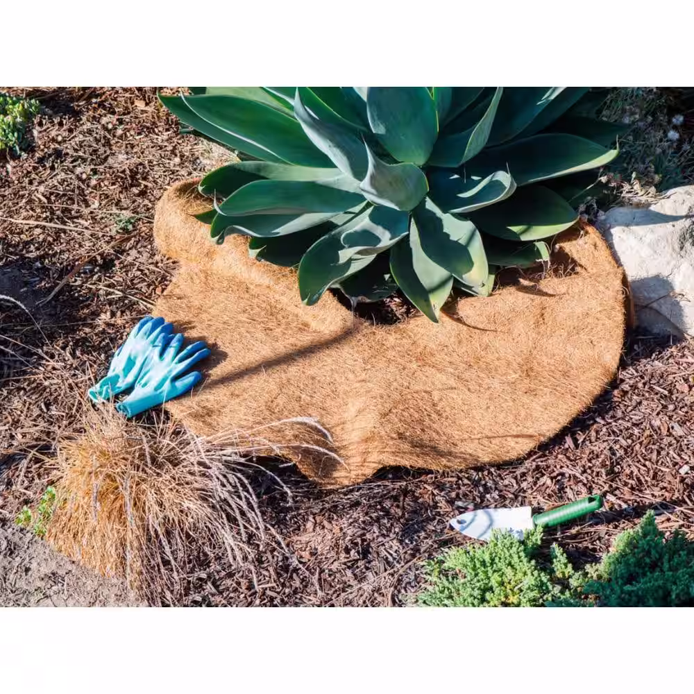 ENVELOR:Envelor 36 in. x 0.2 in. Coconut Fiber Mulch Tree Ring Protector Mat (12-Pack)