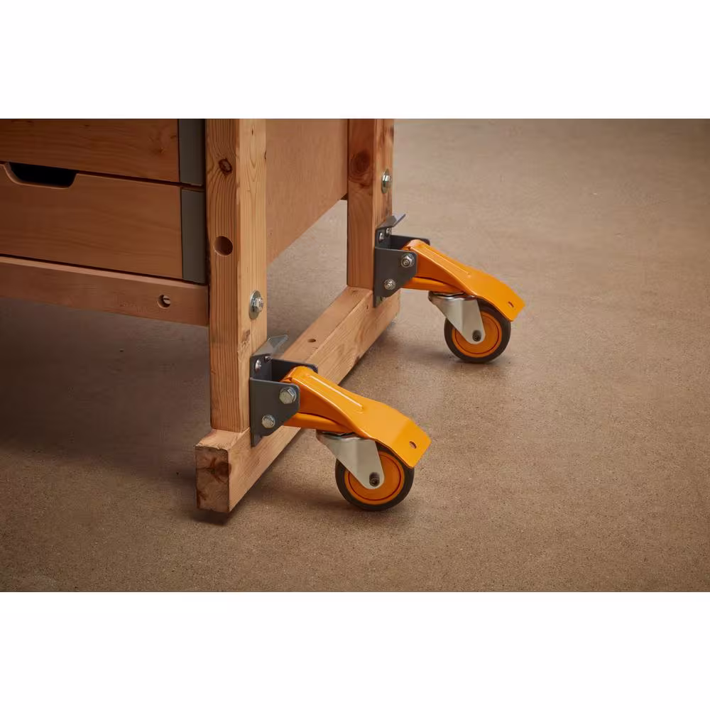 BORA 4-Piece Workbench Caster Kit with 155 lb. Capacity per Wheel