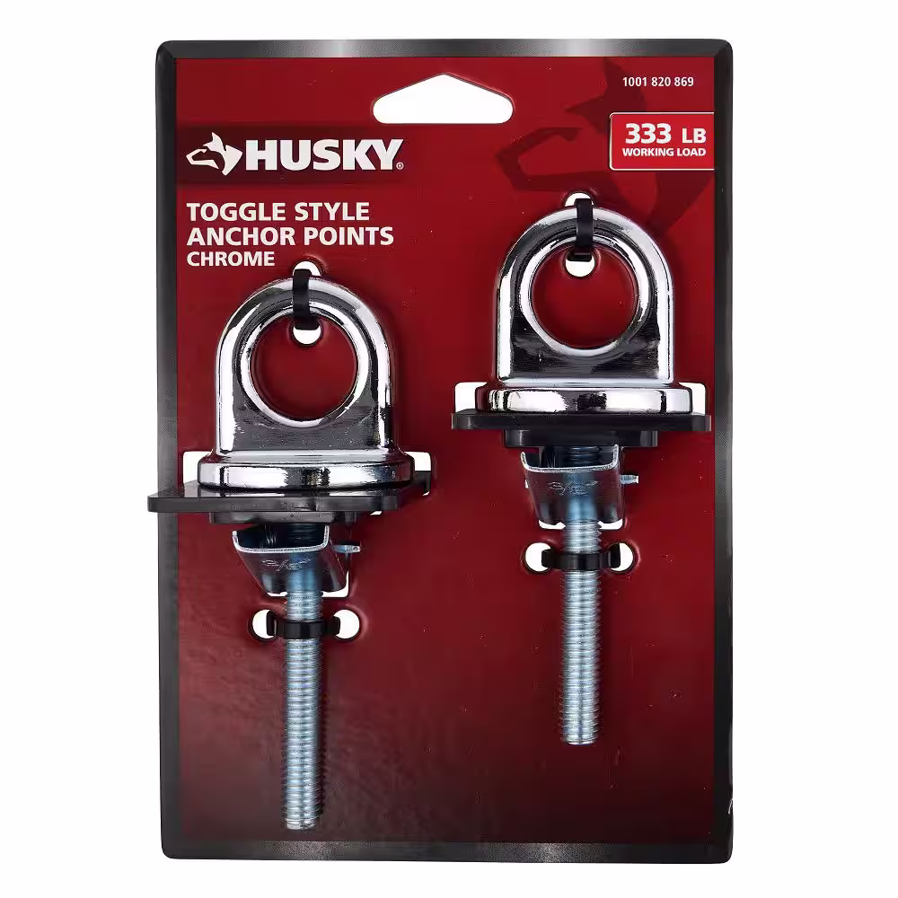 Husky Chrome Tie-Down Anchor Point (2 Pack)