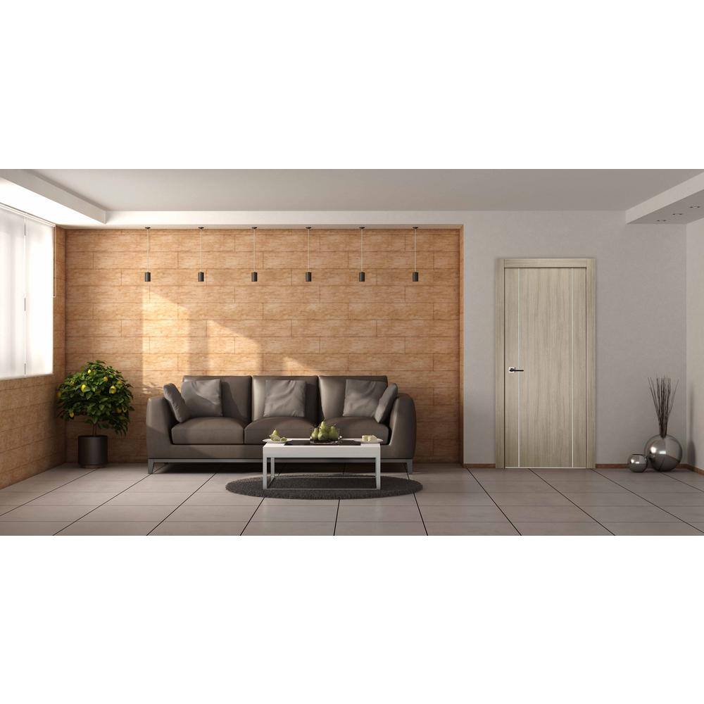 Belldinni Viola 2U 24 in. x 80 in. Left-Handed Solid Core Shambor Wood Composite Single Prehung Interior Door