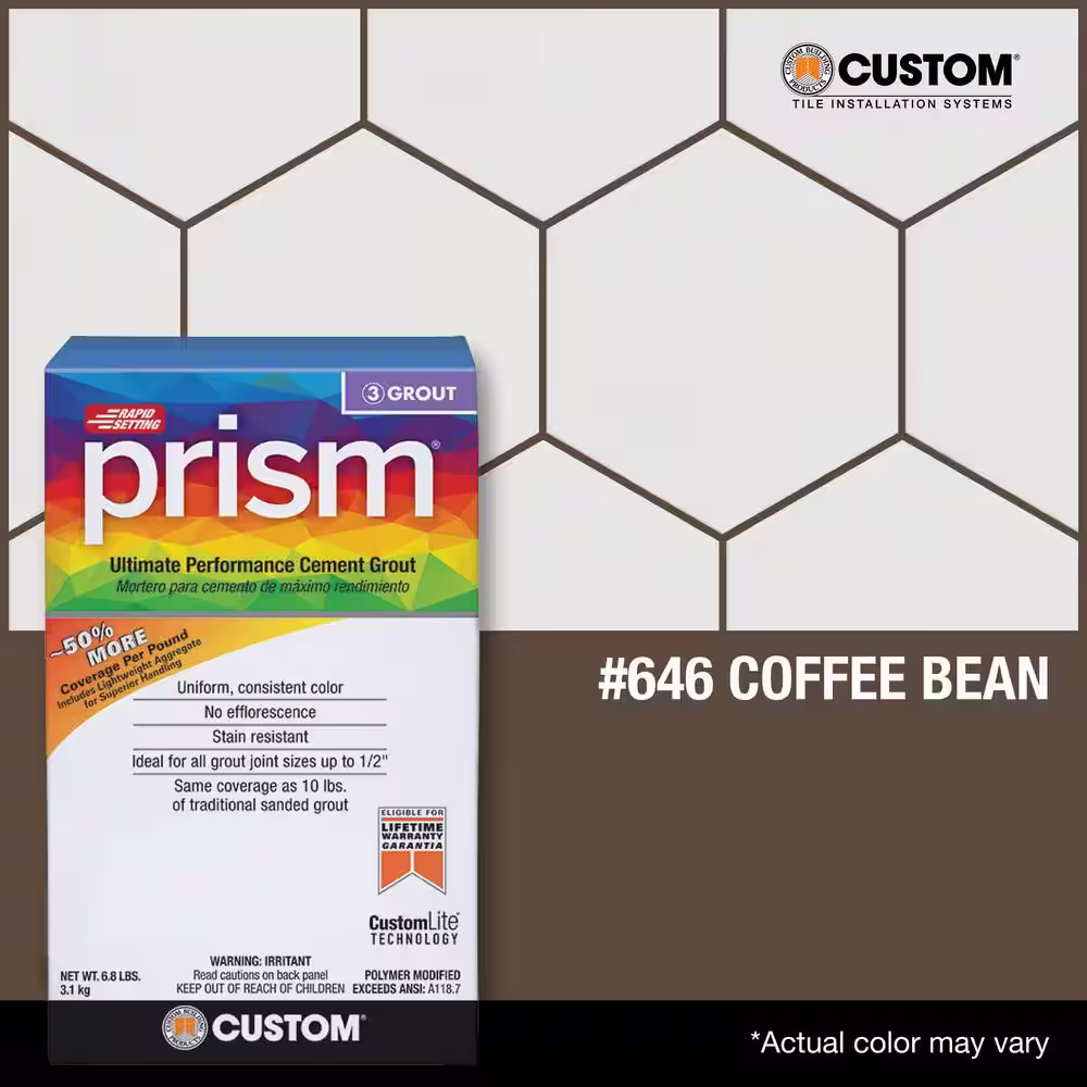 Custom Building Products Prism #646 Coffee Bean 17 lb. Ultimate Performance Grout