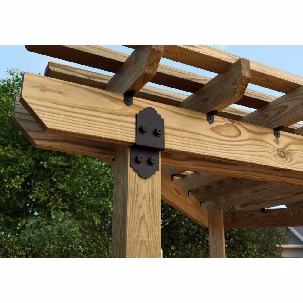 None Laredo Sunset OWT Lite 5 in. x 11-1/2 in. Galvanized Steel Post to Beam Connector (2 Each)