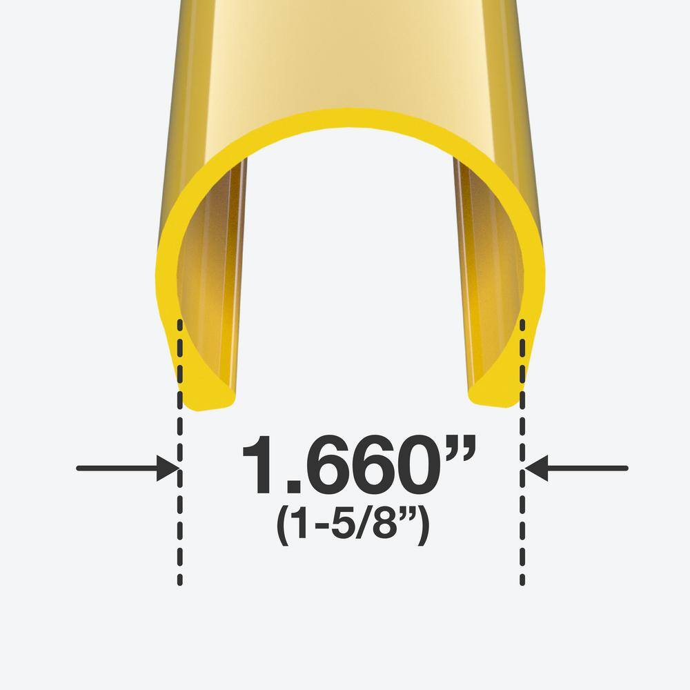 Formufit 1-1/4 in. x 40 in. Yellow Pipe Clamp Schedule 40 Rigid PVC Material Clip (2-Pack)