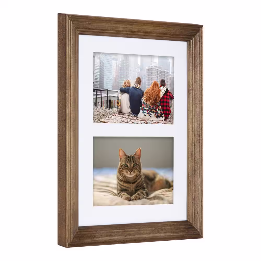 Kate and Laurel Bordeaux Brown Picture Frame (Set of 10)