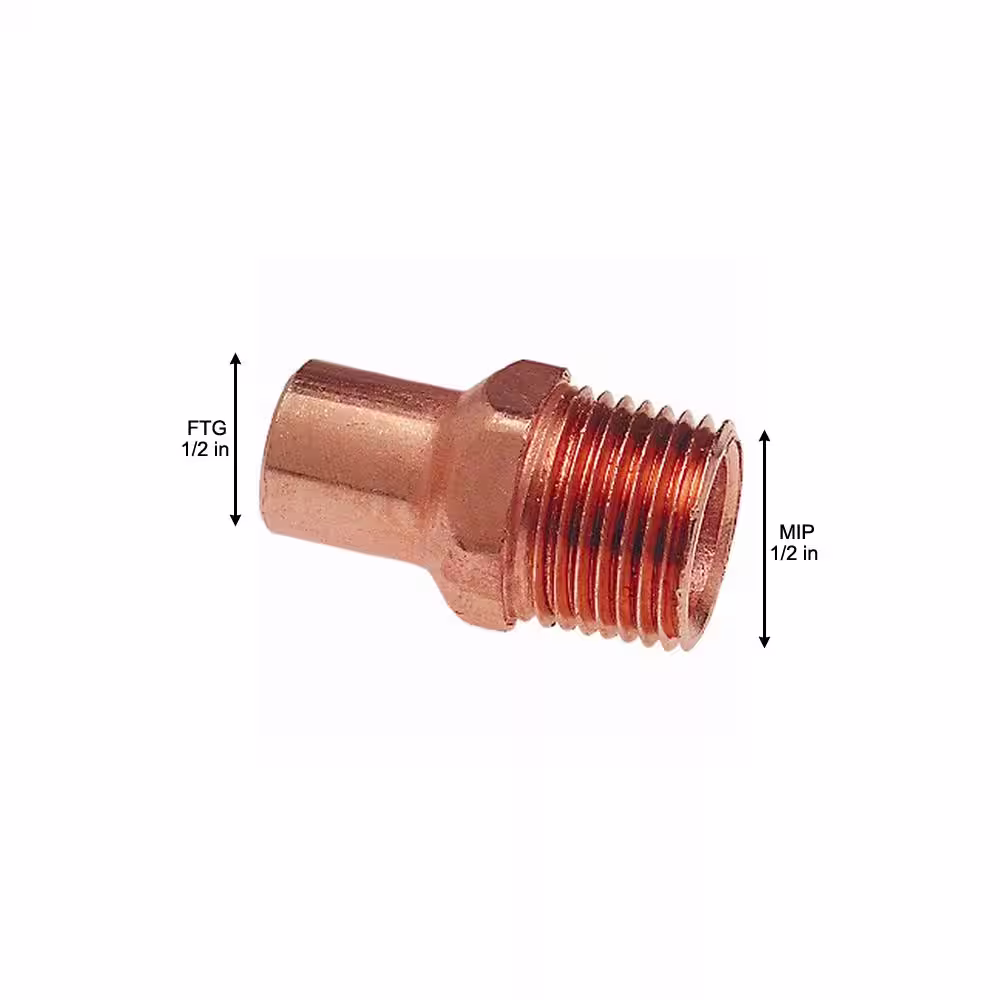 Everbilt 1/2 in. Copper Fitting x MIP Fitting Adapter
