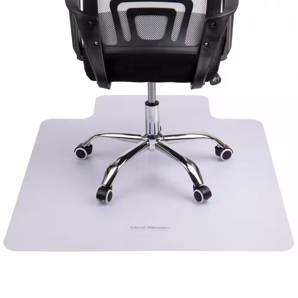Mind Reader 9-to-5 Collection, Clear 47.5 in. x 35.5 in. PVC Anti-Skid Office Chair Mat