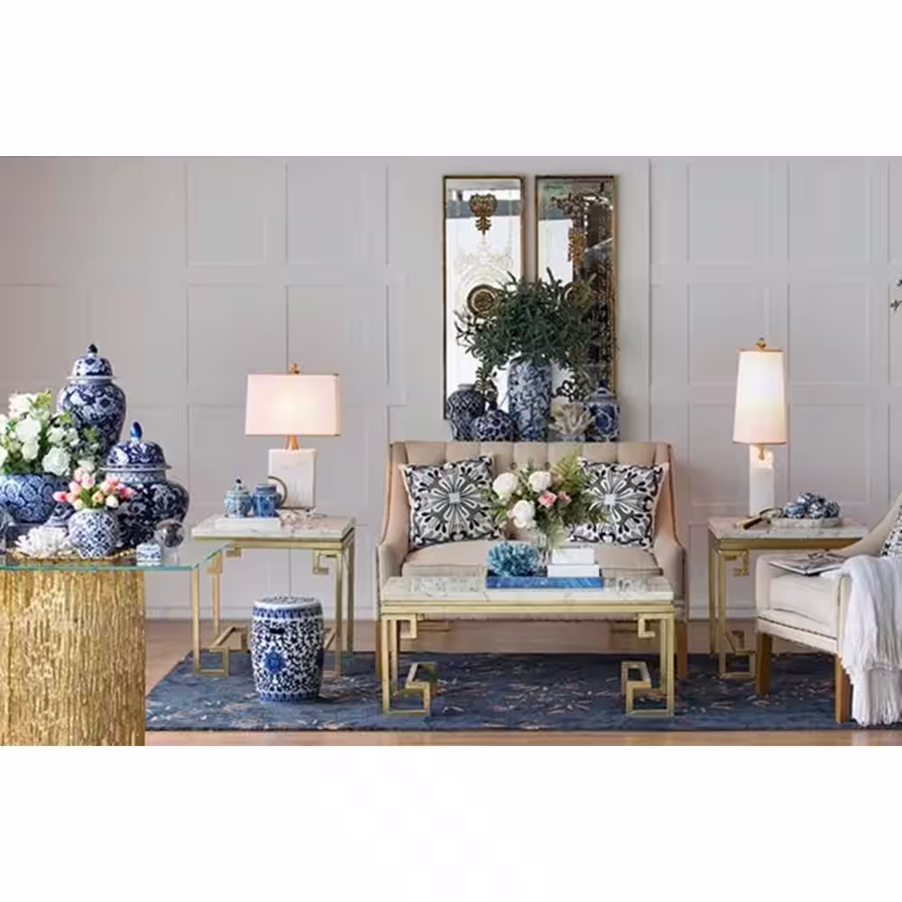A & B Home Large Rectangle Clear Gold Mirror (48 in. H x 15.9 in. W)