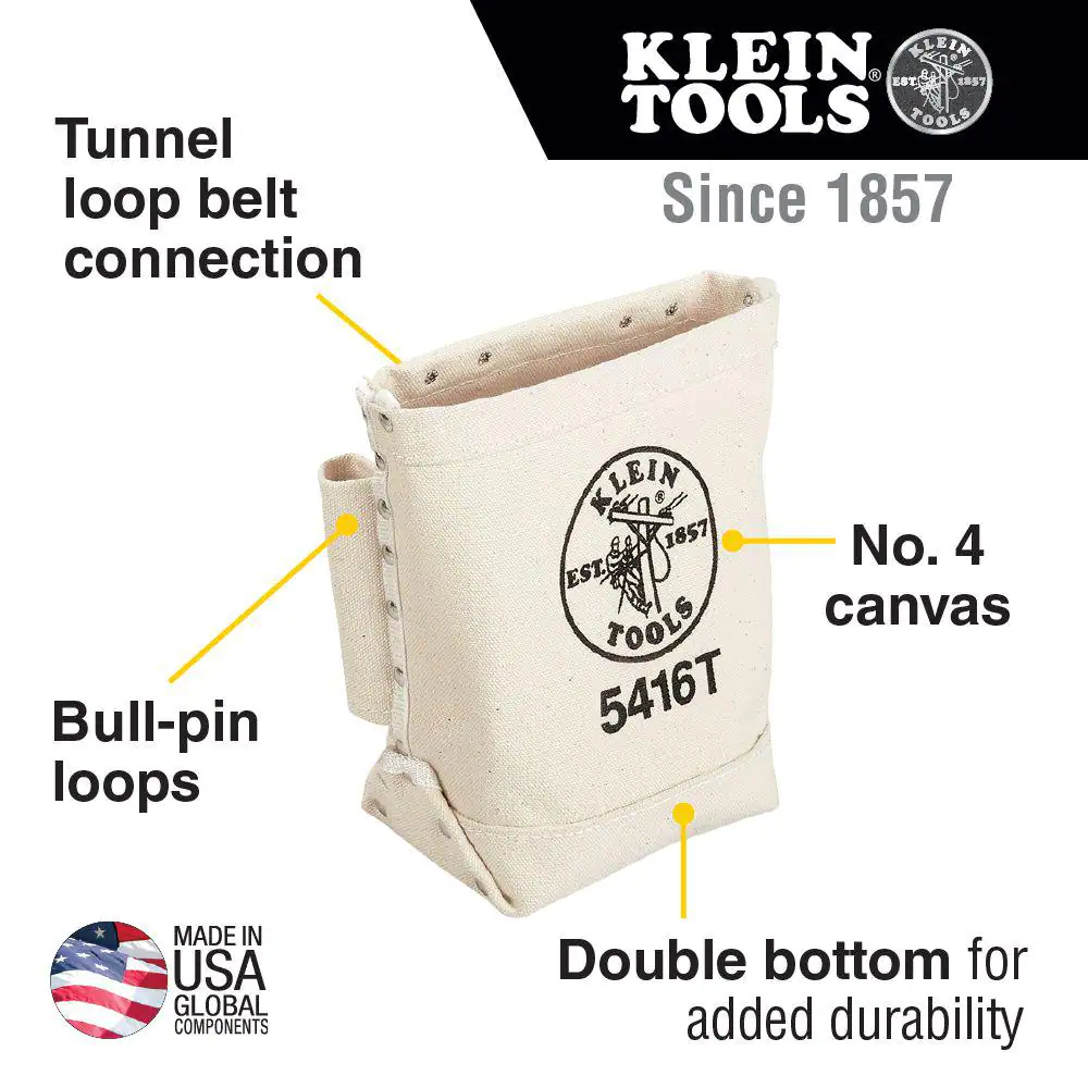 Klein Tools 9 in. Canvas Bull-Pin and Bolt Bag
