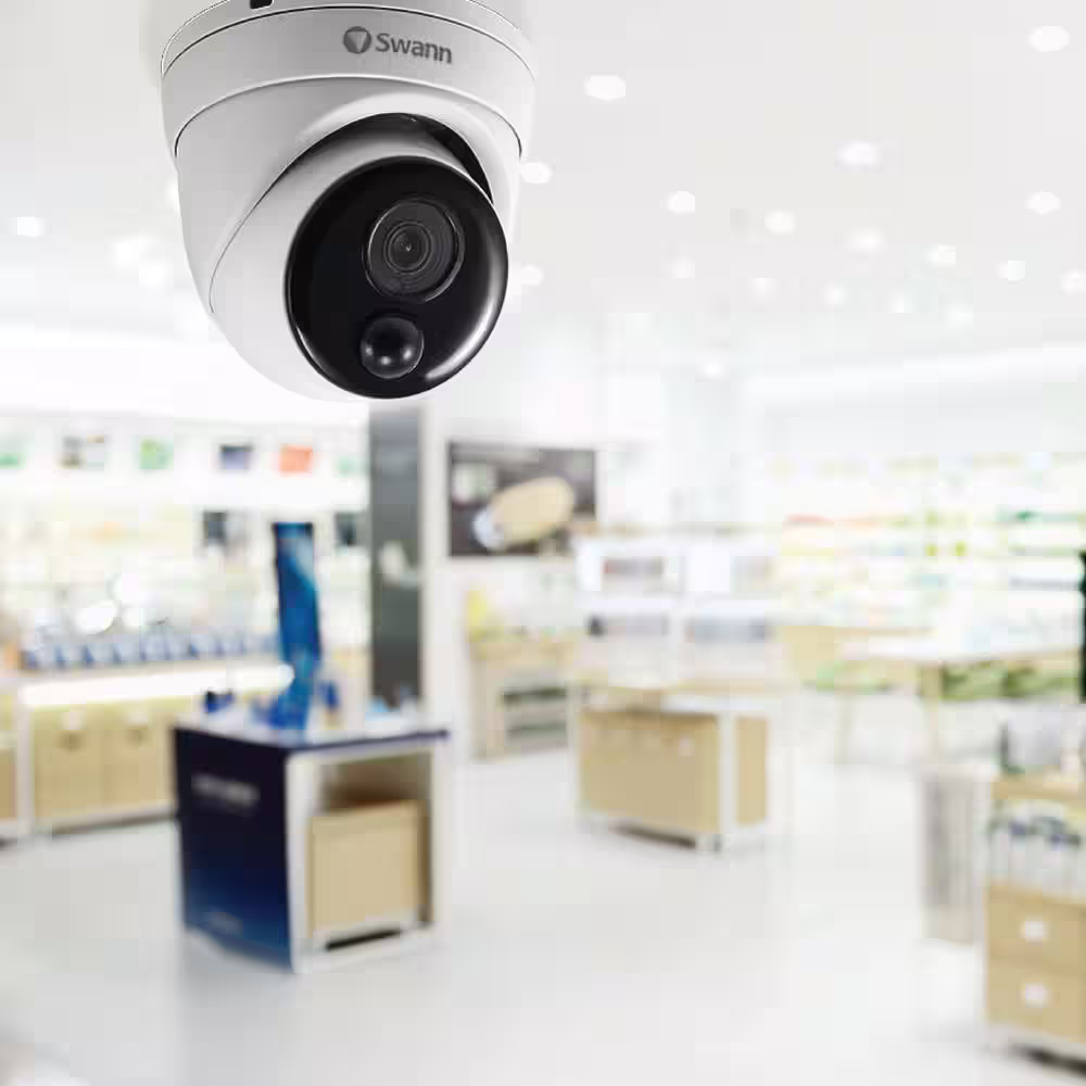 Swann Master 4K, 8-Channel, 4-Dome Camera, Indoor/Outdoor PoE Wired 4K UHD 2TB HDD NVR Security Surveillance System