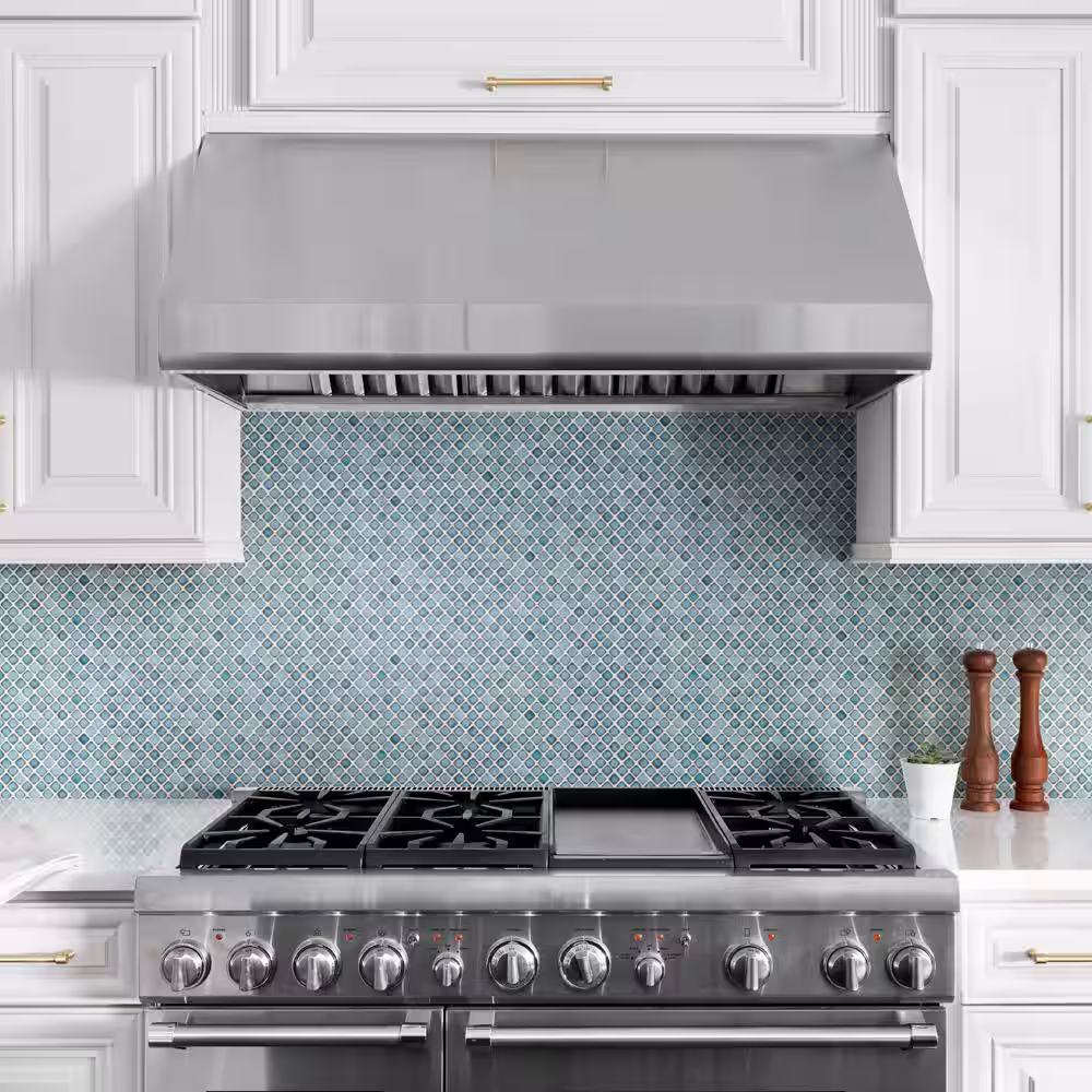 Merola Tile Hudson Diamond Marine 12-3/8 in. x 12-3/8 in. Porcelain Mosaic Tile (10.9 sq. ft./Case)