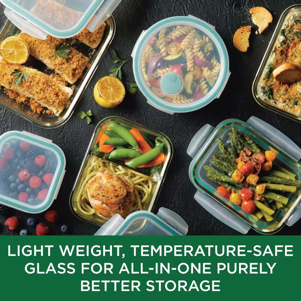 LOCK & LOCK Purely Better Glass Assorted 10-Piece Food Storage Container Set