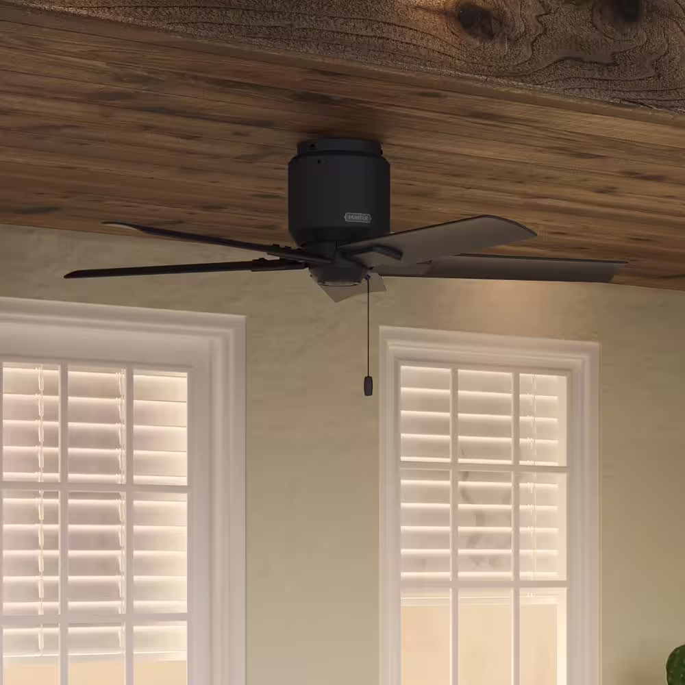 Hunter Terrace Cove 44 in. Indoor/Outdoor Matte Black Ceiling Fan
