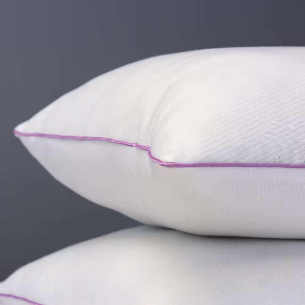 ISO-Pedic Tranquility Lavender Medium Polyester Jumbo Bed Pillow Set of 2