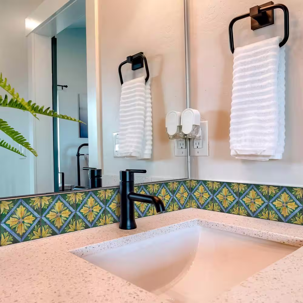 None Green, Yellow, and Blue R48 4 in. x 4 in. Vinyl Peel and Stick Tile (24-Tiles, 2.67 sq. ft. / pack)
