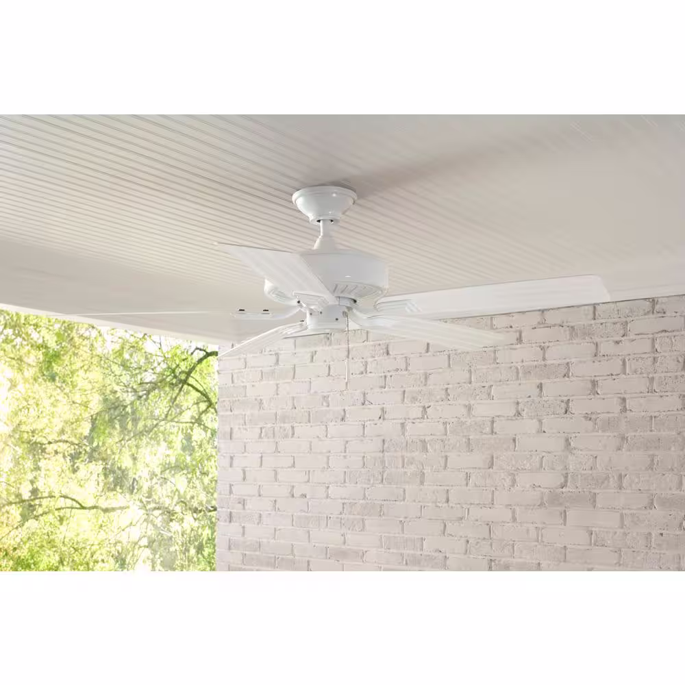 Hampton Bay Barrow Island 52 in. Indoor/Outdoor White Ceiling fan
