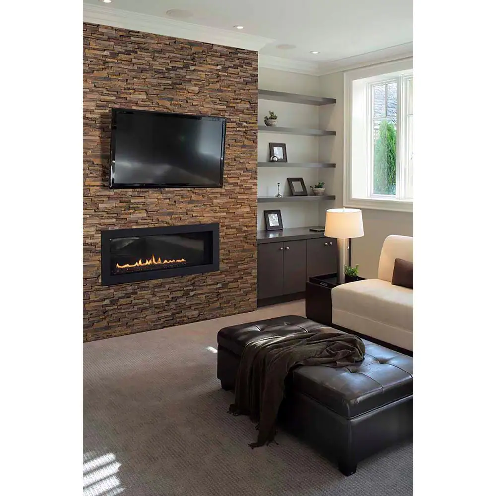 MSI Three Rivers Gold Ledger Panel 6 in. x 24 in. Natural Slate Wall Tile  (4 sq. ft. /case)