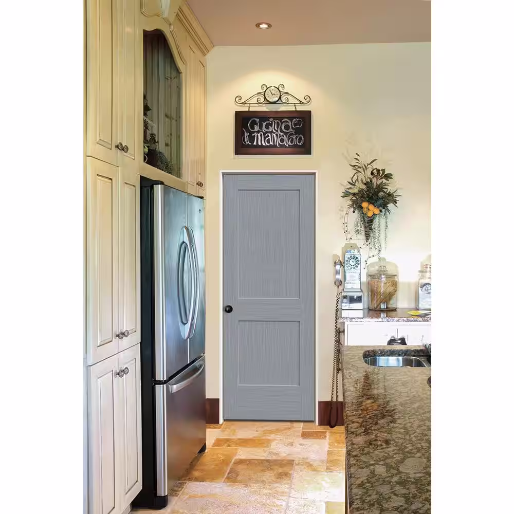 JELD-WEN 30 in. x 80 in. Monroe Stone Stain Right-Hand Solid Core Molded Composite MDF Single Prehung Interior Door