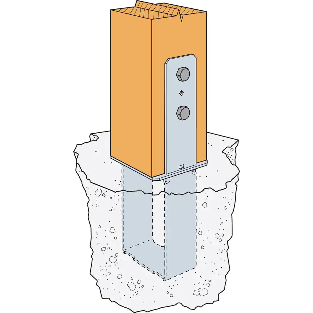 Simpson Strong-Tie CB Galvanized Column Base for 6x6 Nominal Lumber