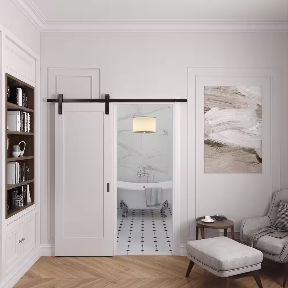 RESO 36 in. x 84 in. Single Panel Solid Core Composite Primed Smooth Texture Interior Door Slab