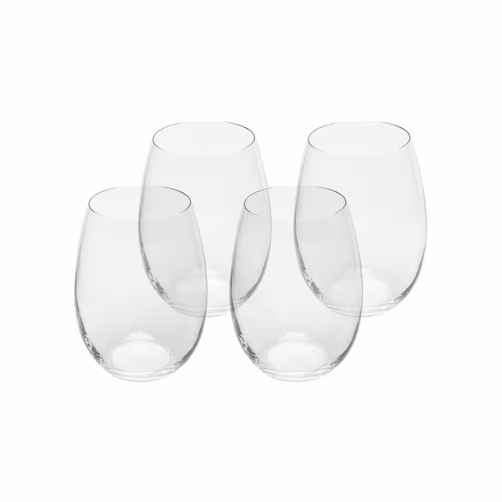 None David Shaw Designs 15 oz. Modern Stemless Wineglass Set (Set of 4)