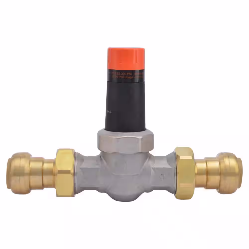 Cash Acme 1 in. Bronze EB-25 Double Union Push-to-Connect Pressure Regulating Valve