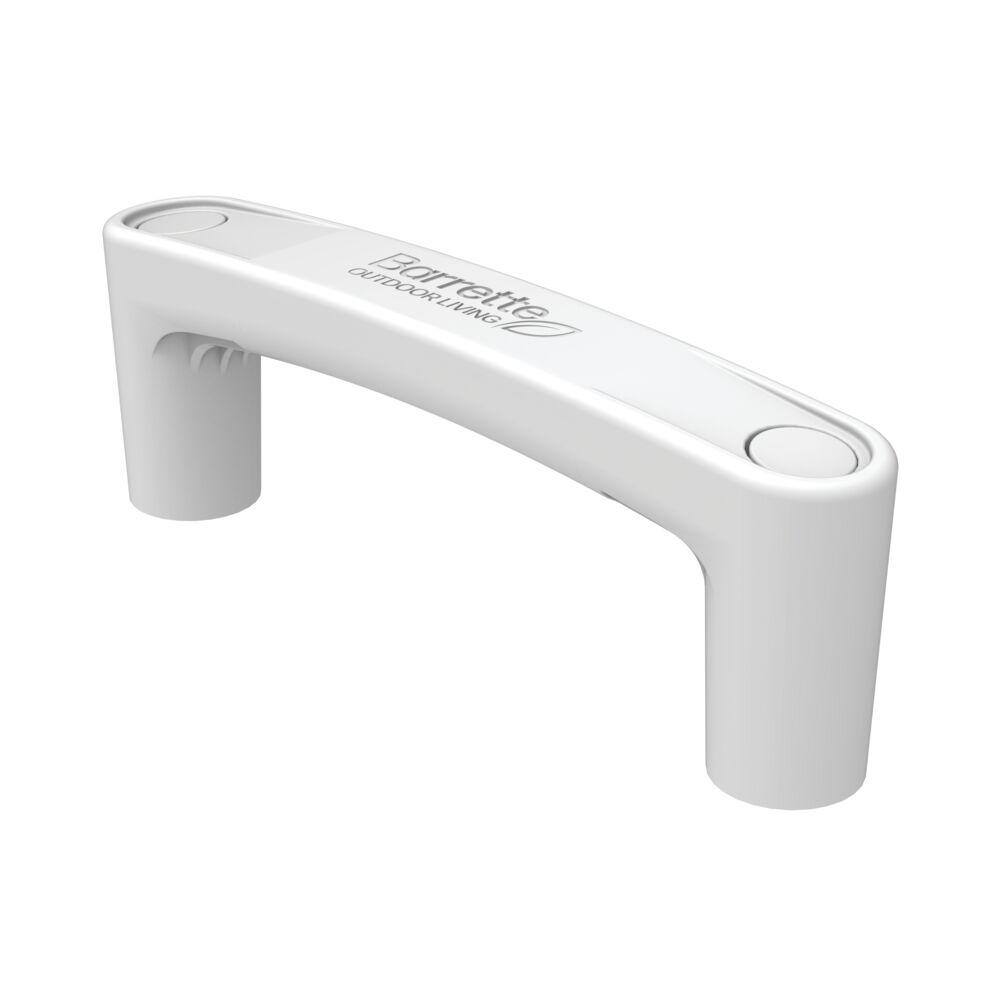 Barrette Outdoor Living 6.562 in. x 1.125 in. x 2.25 in. Nylon/Stainless Steel White EZ Grip Gate Handle