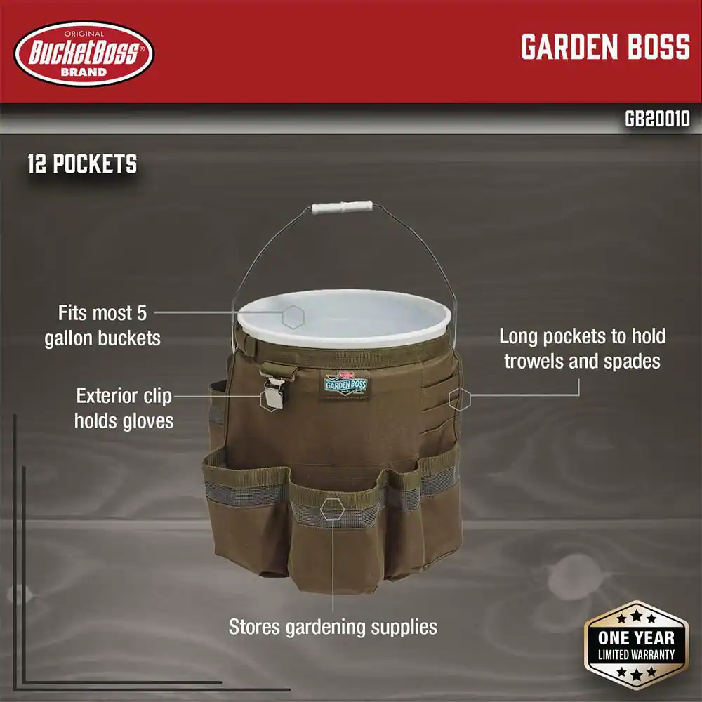 BUCKET BOSS Garden Boss 5 Gal. Bucket Tool Storage Organizer