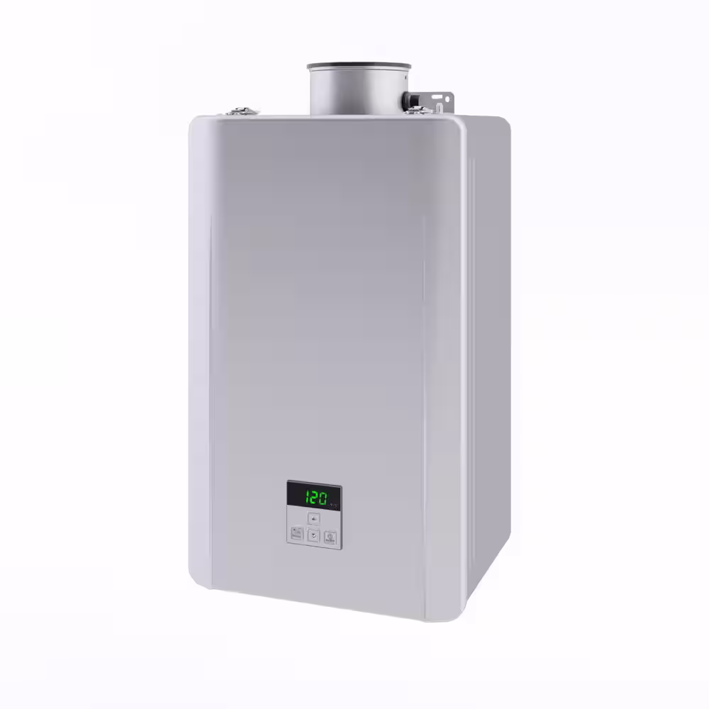 Rinnai High Efficiency Non-Condensing 9.8 GPM Residential 199,000 BTU Interior Propane Gas Tankless Water Heater