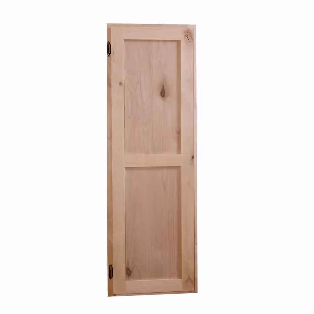 Hide-Away In-Wall Ironing Center Knotty Alder with Shaker Door