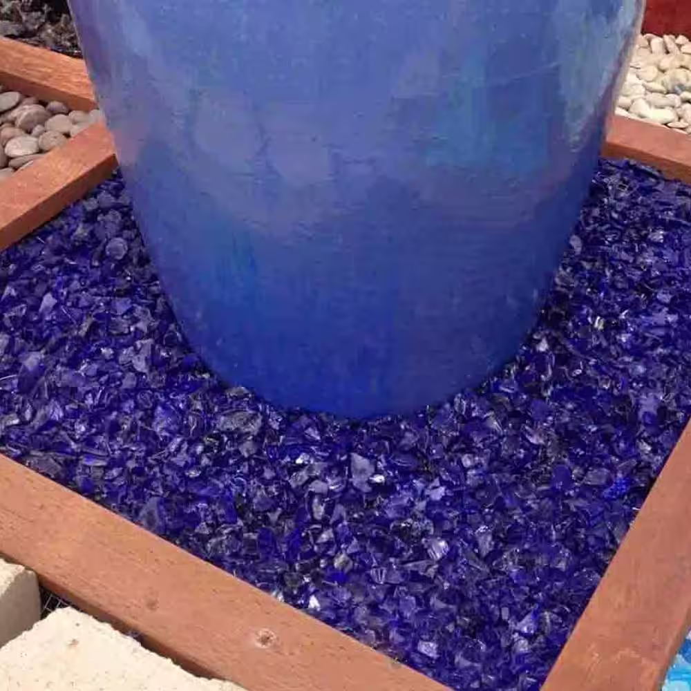 Margo Garden Products 1/2 in. 10 lb. Medium Cobalt Blue Landscape Fire Glass
