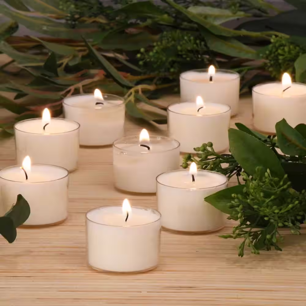 LUMABASE Extended Burn Tea Light Candles (30-Count)