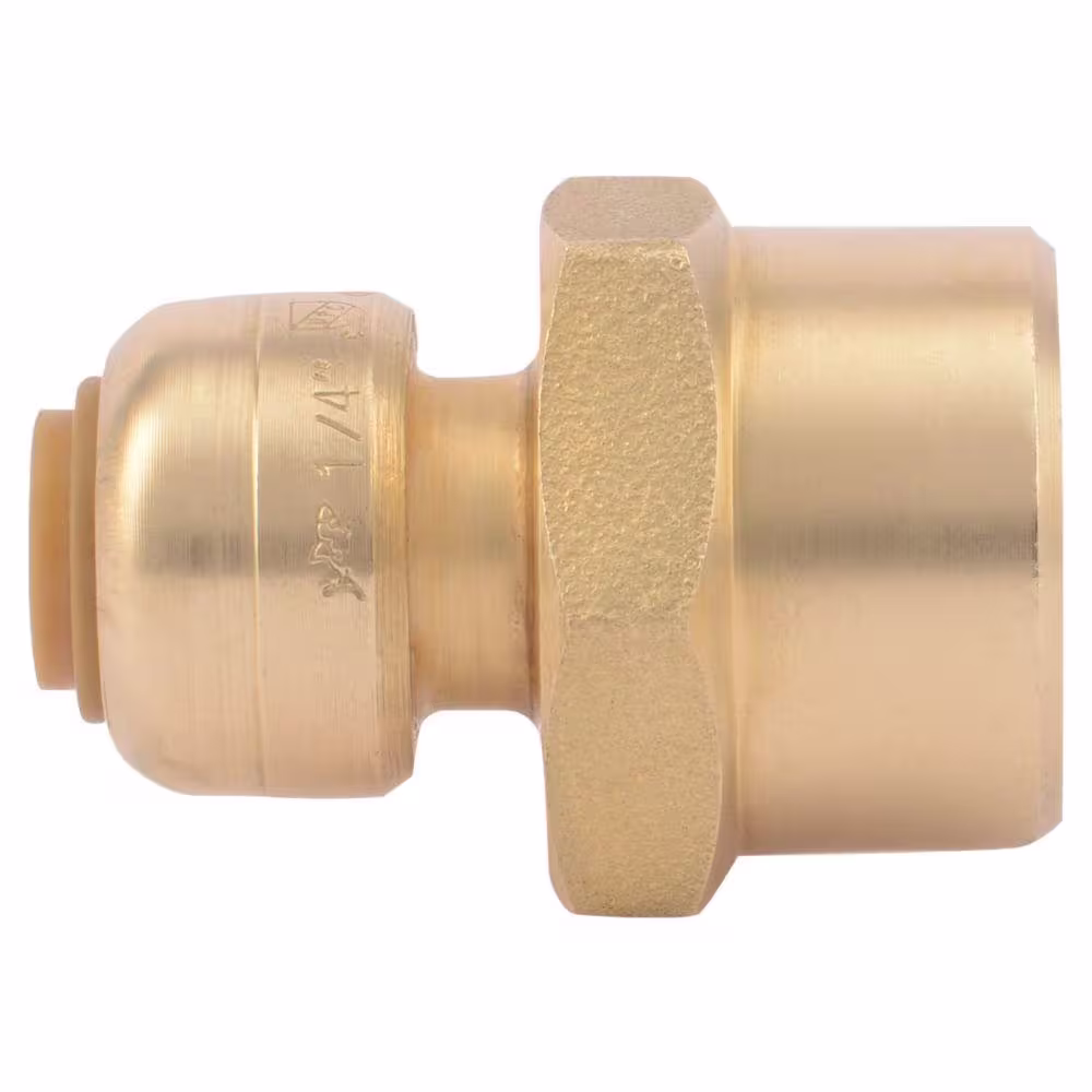 SharkBite 1/4 in. (3/8 in. O.D.) Push-to-Connect x 1/2 in. FIP Brass Reducing Adapter Fitting
