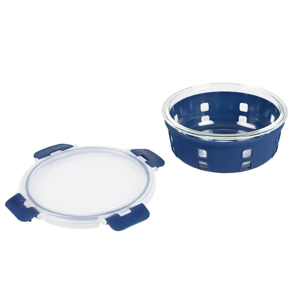 MICHAEL GRAVES DESIGN 32 oz. High Borosilicate Glass Food Storage Container with Plastic Lid