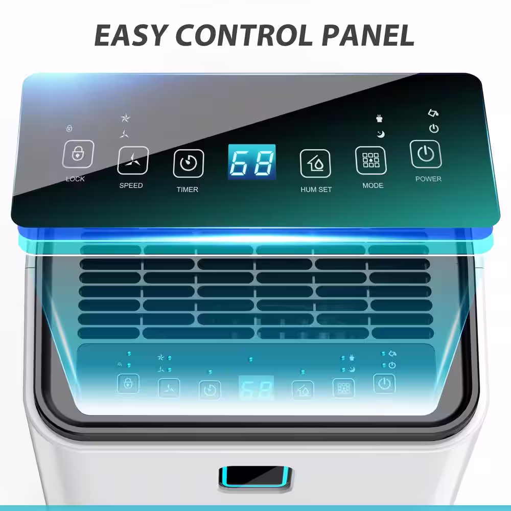 Edendirect 30 pt. 2,000 sq.ft. Dehumidifier in White for Room and Basement, with Auto Defrost and Timer