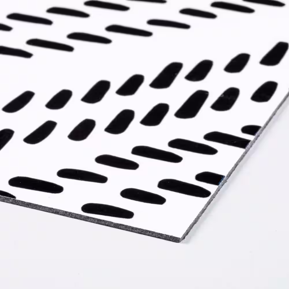 RoomMates 12 in. x 12 in. Black and White Santorini Peel and Stick Vinyl Floor Tile (20-Tile, 20 sq. ft.)