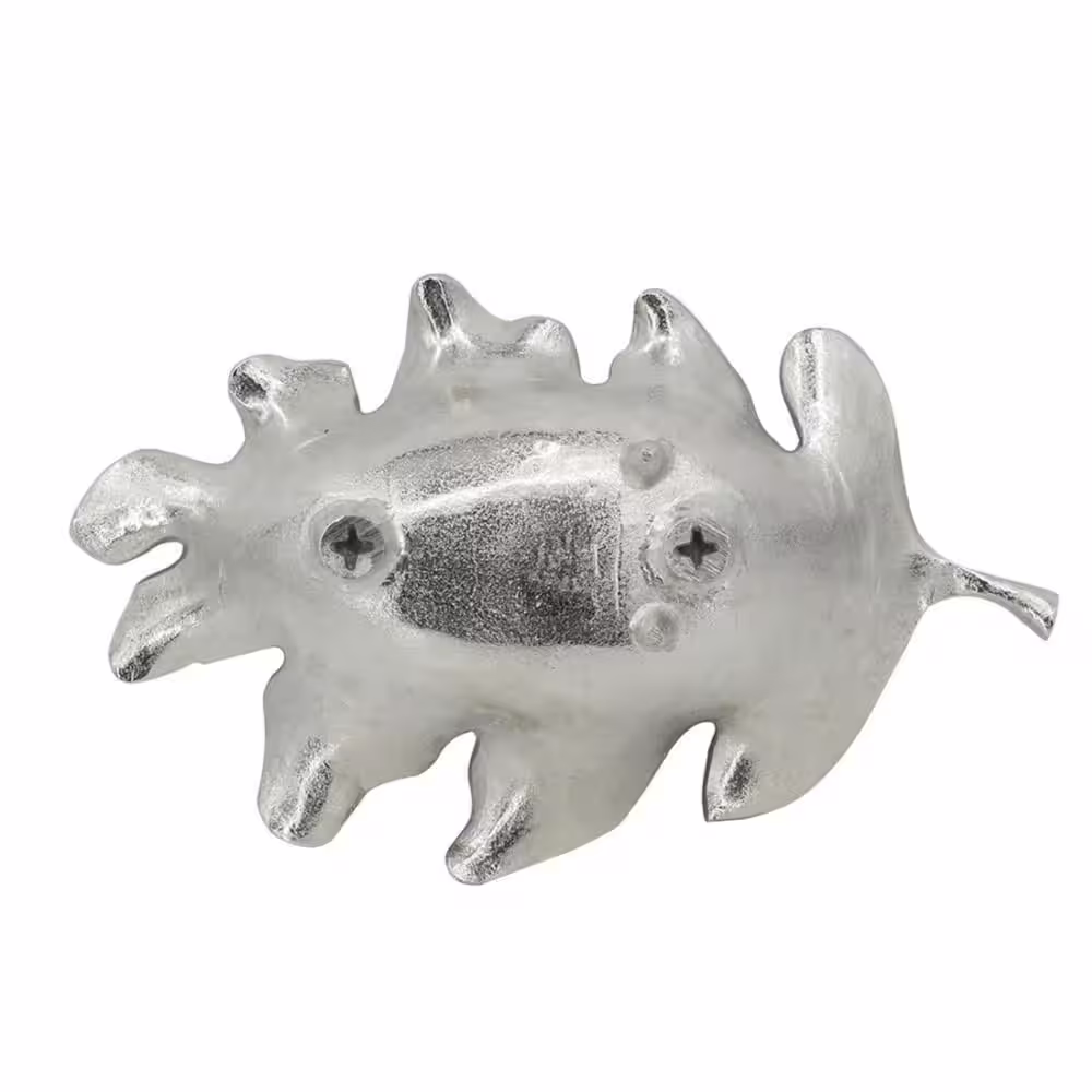 A & B Home Silver Aluminum Leaf Tray 21.5 in. x 13.5 in. x 4 in.