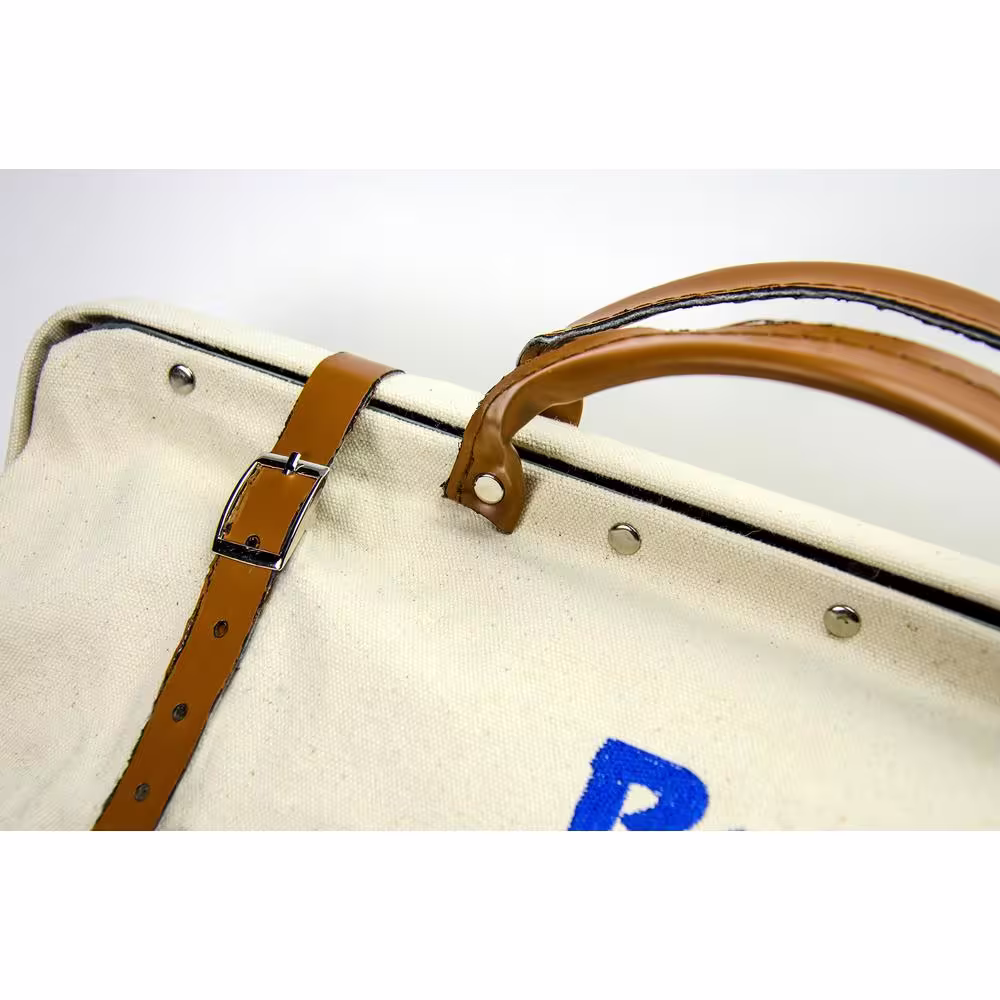 Bon Tool 24 in. Canvas Tool Bag with Leather Bottom