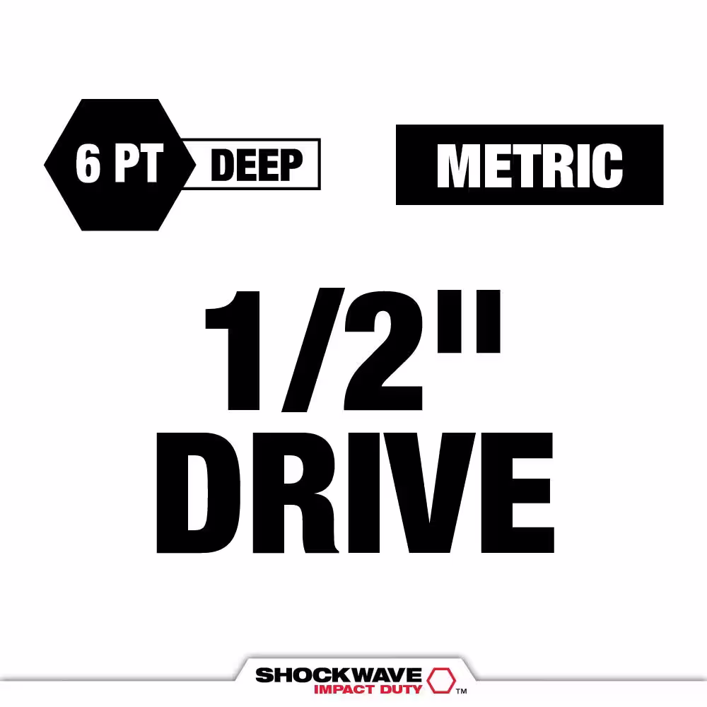 Milwaukee SHOCKWAVE 1/2 in. Drive Metric 6 Point Impact Socket Set (58-Piece)