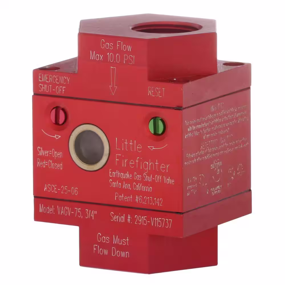 Watts 3/4 in. x 3/4 in. Brass FPT x FPT Natural Gas Shutoff Valve
