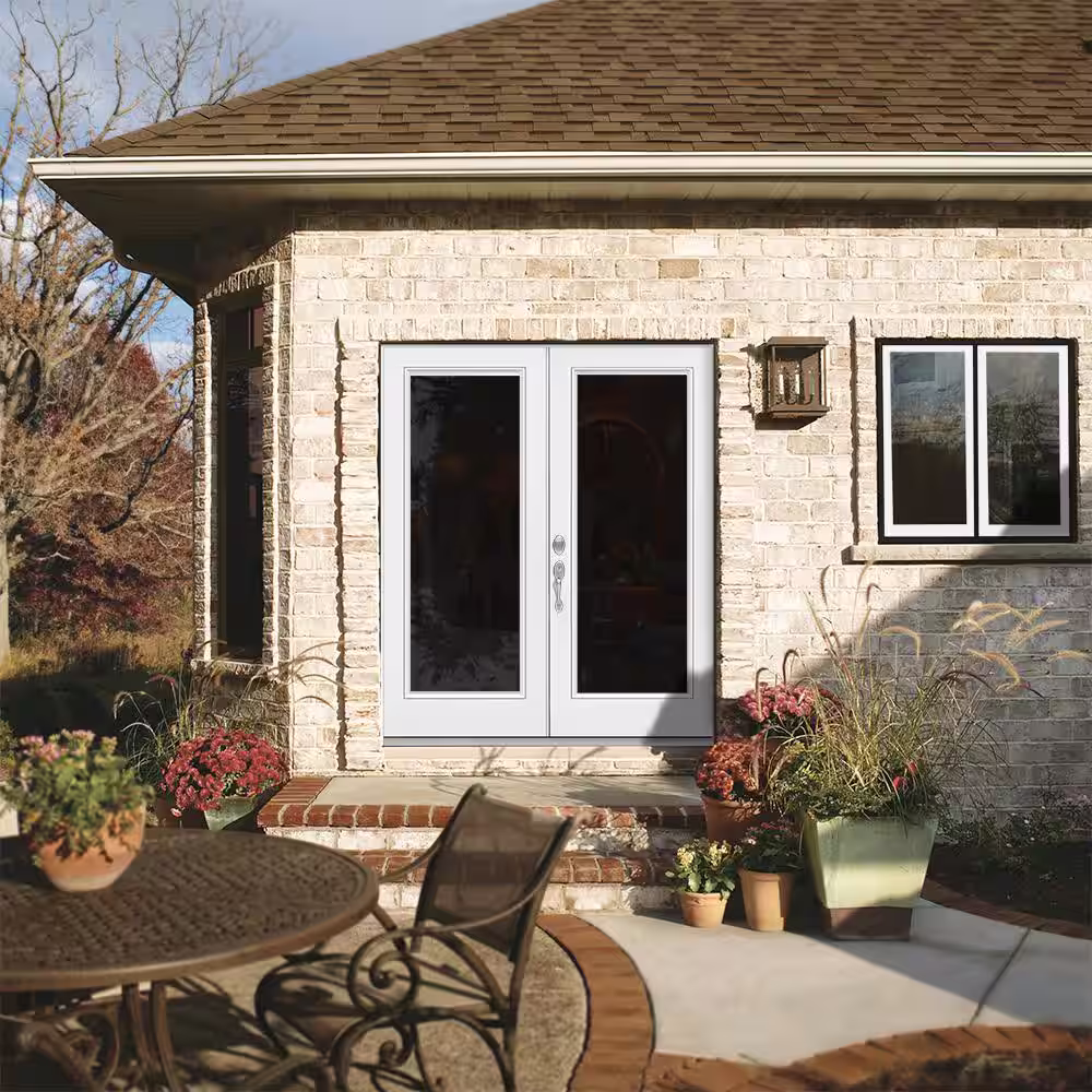JELD-WEN 72 in. x 80 in. Primed Steel Right-Hand Inswing Full Lite Glass Stationary/Active Patio Door