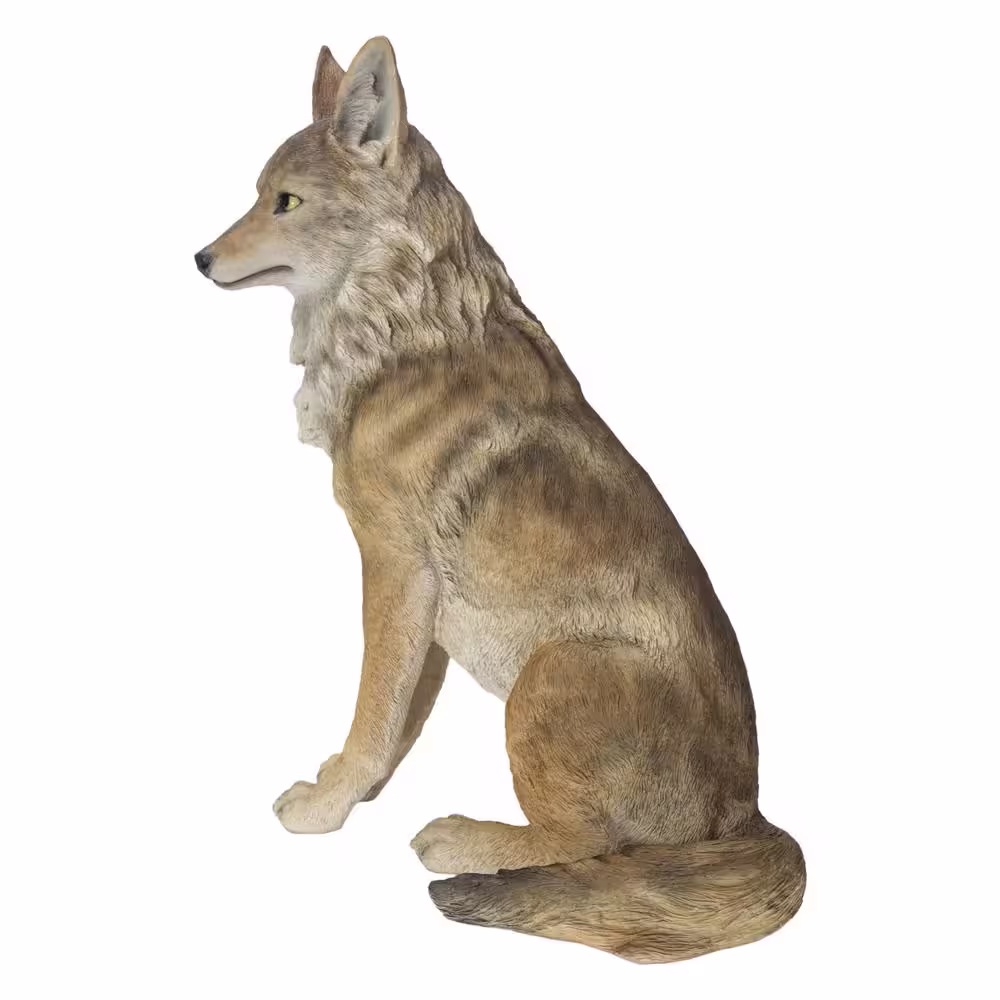 Hi-Line Gift Sitting Coyate Garden Statue