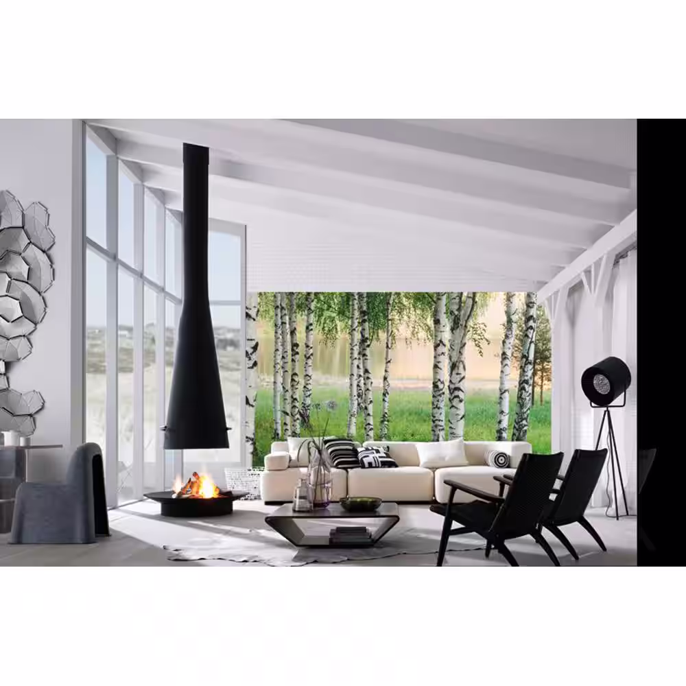 Ideal Decor 100 in. x 144 in. Nordic Forest Wall Mural