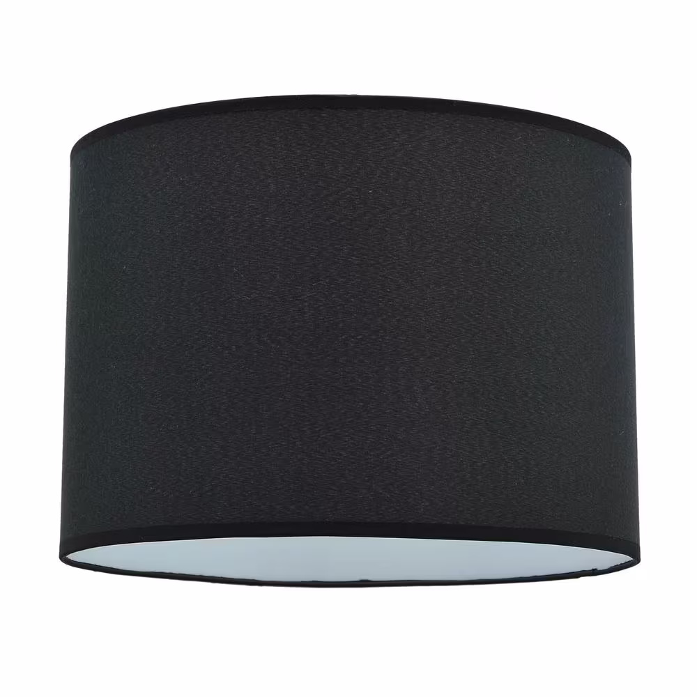 Aspen Creative Corporation 14 in. x 10 in. Black Hardback Drum/Cylinder Lamp Shade